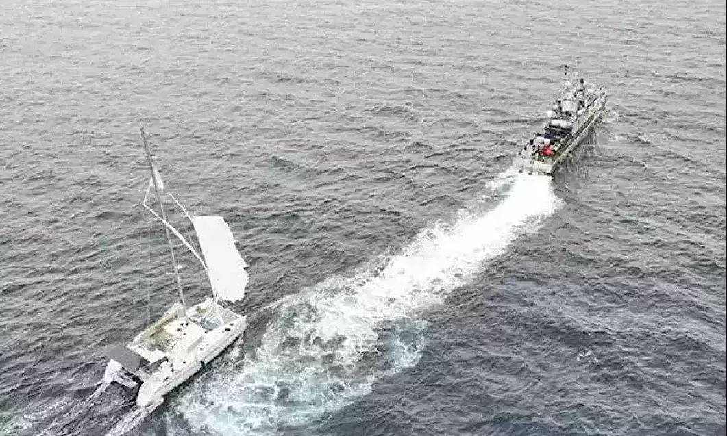 Indian Coast Guard rescues two crew members from stranded US yacht