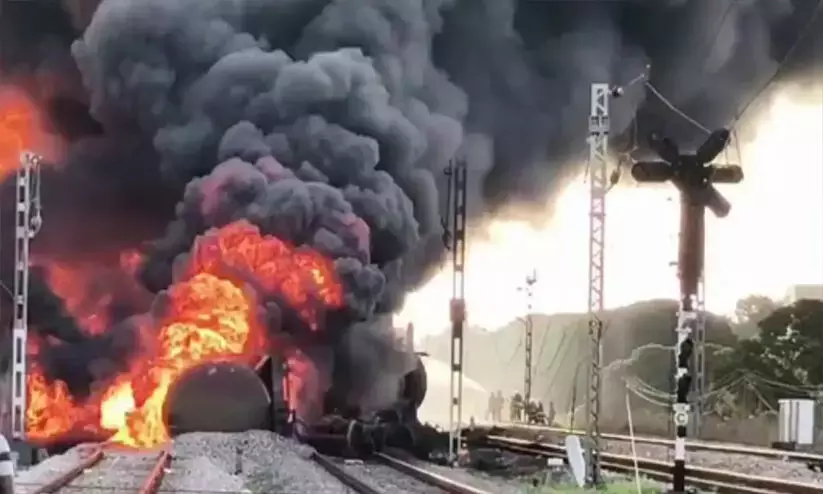Fire breaks out on diesel-laden train near Tamil Nadu’s Tiruvallur
