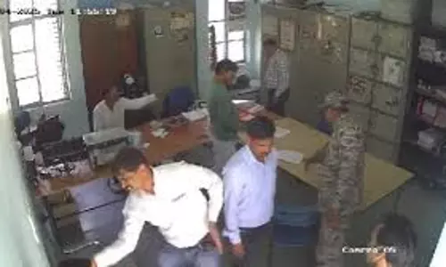 MP collector caught on camera slapping student at exam centre