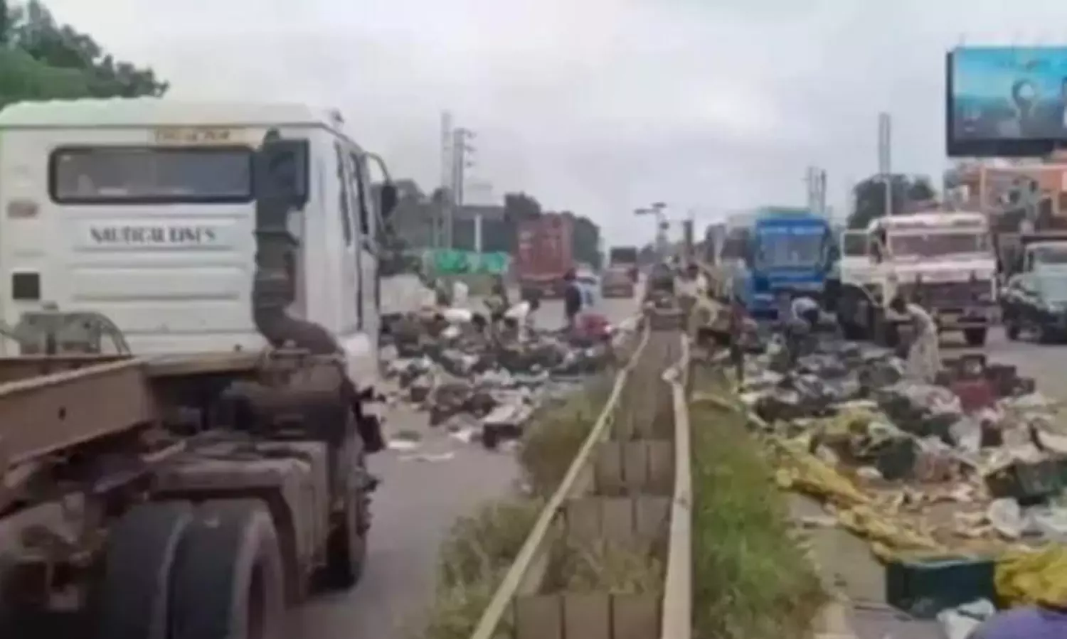 Nine labourers killed as mango-laden truck overturns in Andhra