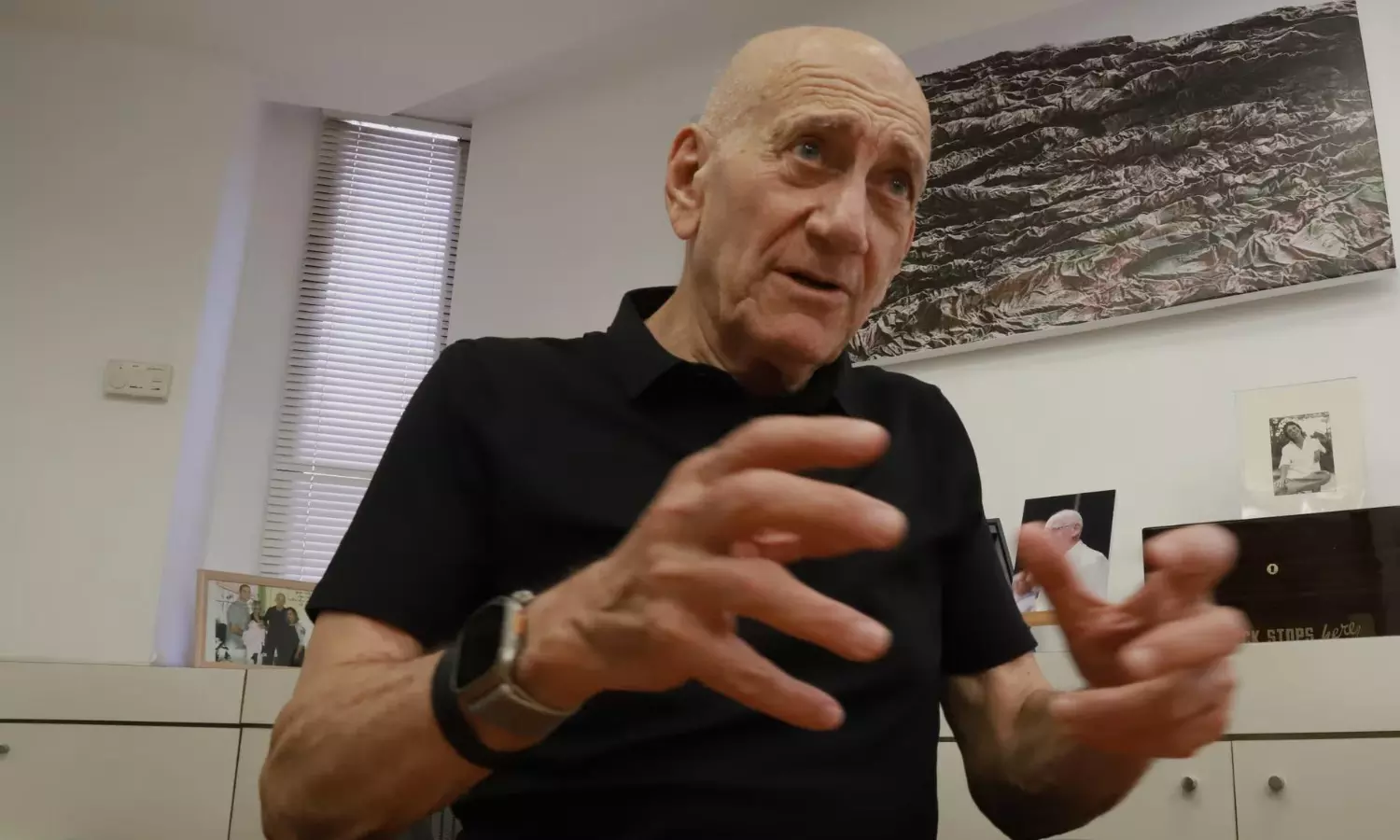 Ex-Israeli PM says two-state solution achievable, calls ‘humanitarian city’ a concentration camp