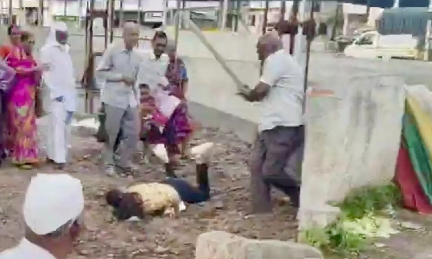 Coverage of illegal construction: Gang thrashes woman journo on camera