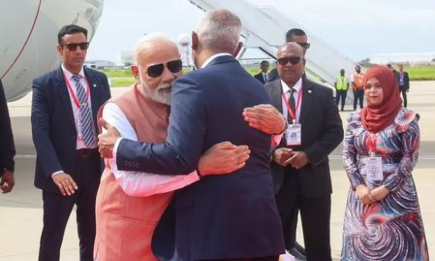 ‘Vande Mataram’ chants echo as PM Modi gets warm welcome from Maldives President