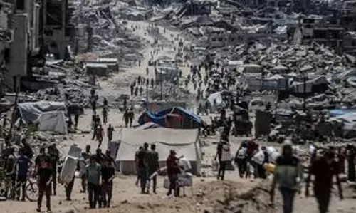 Aid trucks start moving from Egypt to besieged Gaza Strip