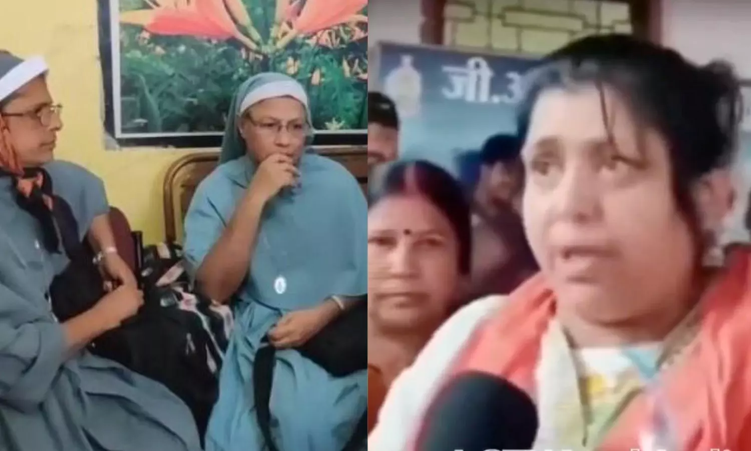 Bajrang Dal member caught on video threatening arrested nuns with smashing their faces