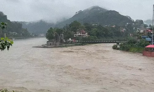 Kalihani river changes course after landslides, cutting off a Himachal village