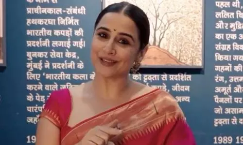 Vidya Balan urges support for Indian weavers on National Handloom Day