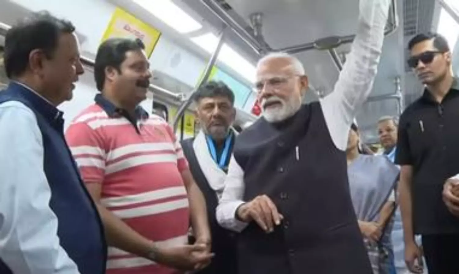 PM Modi takes Bengaluru Metro ride with students after inaugurating Yellow Line