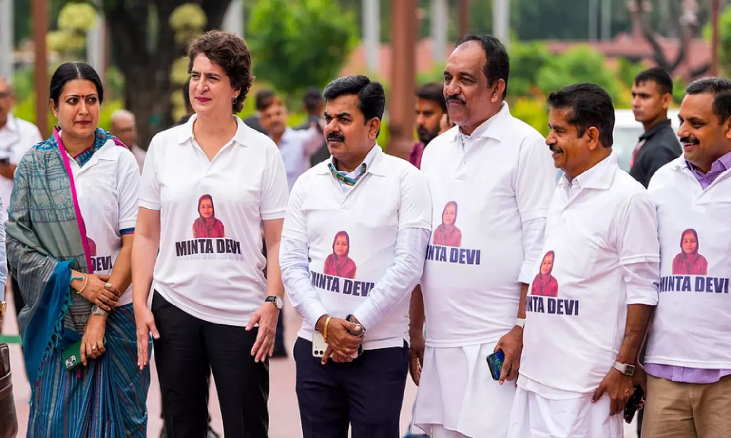 Oppn holds T-shirt protest against SIR, vote chori in Parliament premises