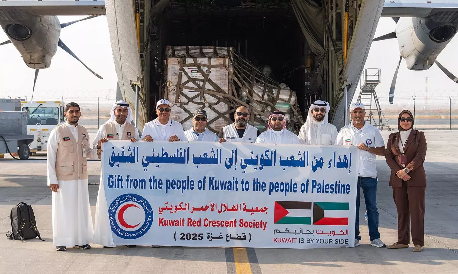 Kuwait: Second relief plane delivers 10 tons of aid for Gaza