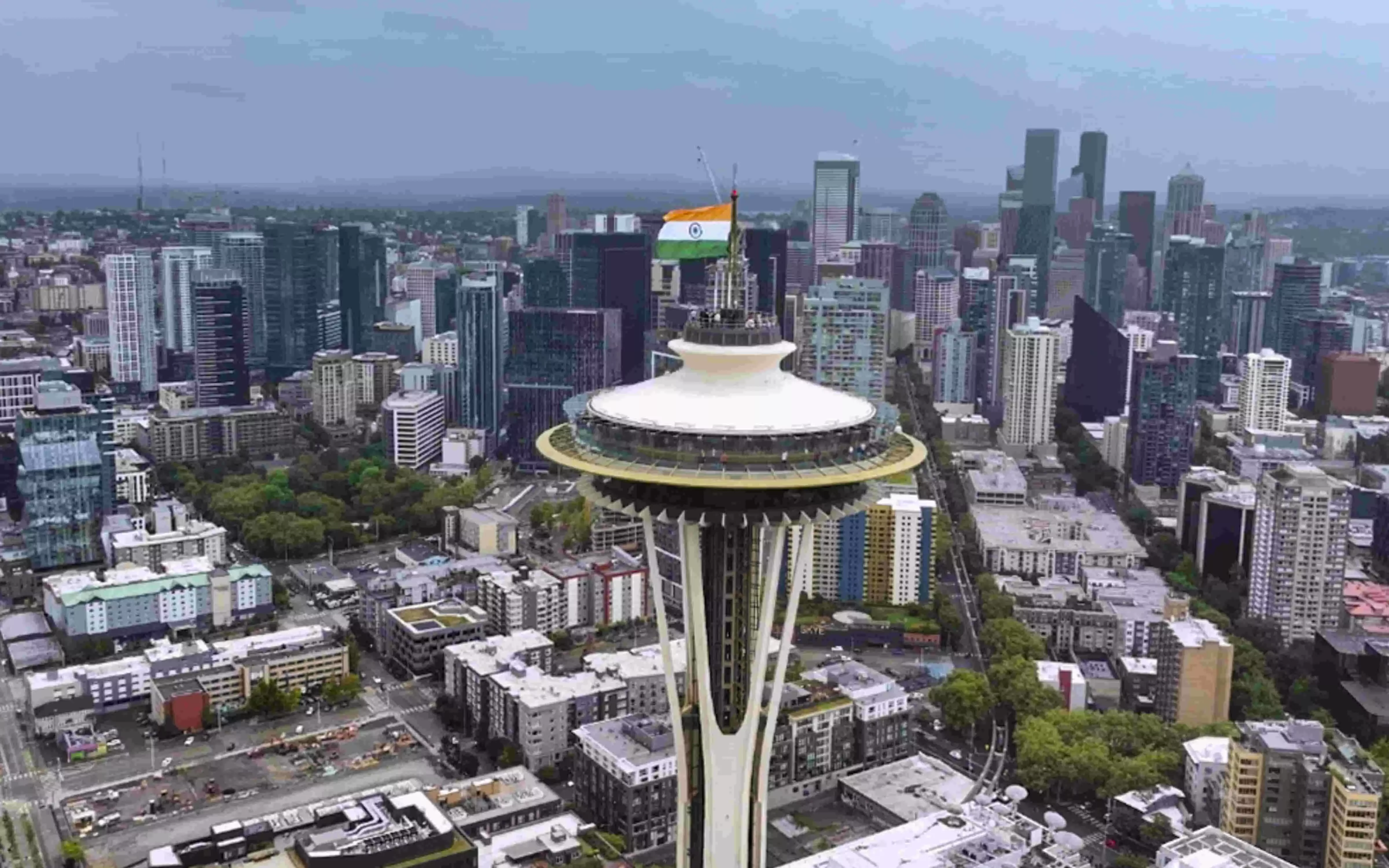 Indian flag hoisted at Seattle’s Space Needle for first time ever
