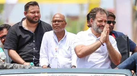 Tejashwi Yadav at Voter Adhikar Yatra states will work to make Rahul Gandhi PM