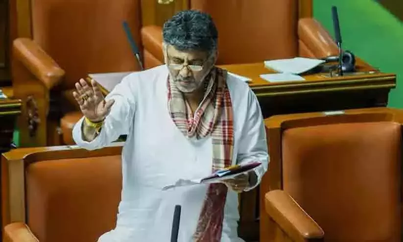 Kntaka Dy CM Shivakumar sings RSS anthem in Assembly