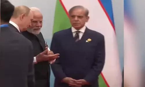 As PM Modi, Putin walk past happily, Shehbaz Sharif seen alone in a corner