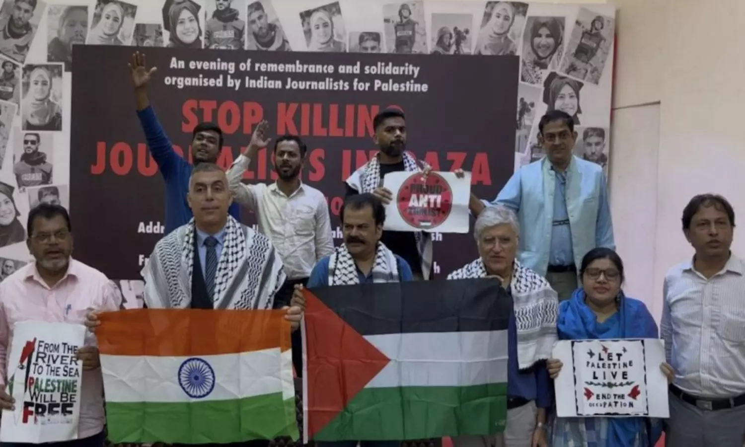 Journalists, scholars, activists gather in Mumbai to protest killings of journalists in Gaza