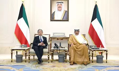 Kuwaiti Crown Prince receives Japanese Foreign Minister