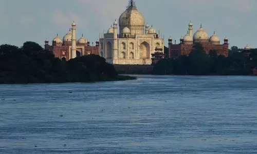 Water from Yamuna touches walls of Taj Mahal as river rises in Agra