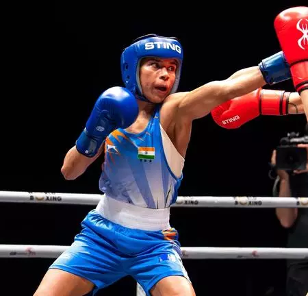 Nikhat Zareen enters World Boxing Cships quarters after defeating Nishinaka Nikhat Zareen enters World Boxing Cships quarters after defeating Nishinaka