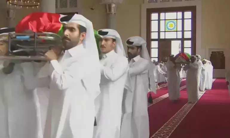 Qatar holds funeral for the 6 victims of Israel strikes in Doha