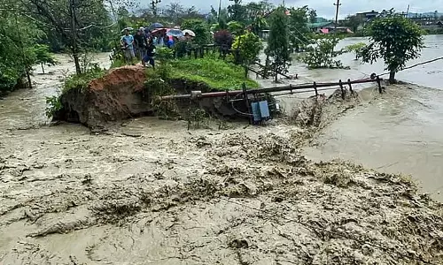 Intense rains, flash floods, landslides cause destruction in Manipur