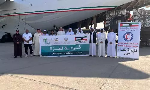 Kuwaits ninth humanitarian aircraft departs for Gaza
