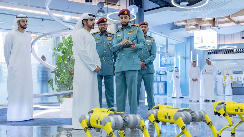 Sheikh Hamdan reviews AI-powered firefighting tech at Dubai Civil Defence