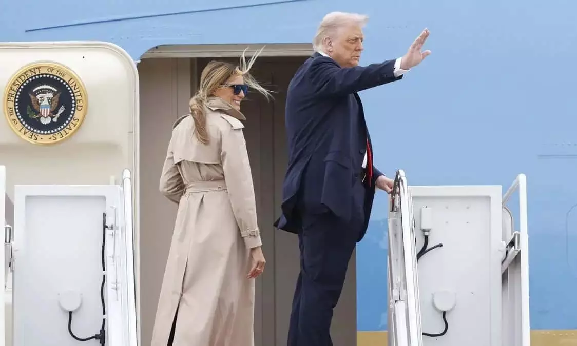 Trump and First Lady arrive in UK for second State Visit