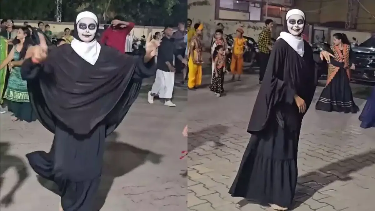 Gujarat woman dances in demonic makeup at Garba, sparks outrage