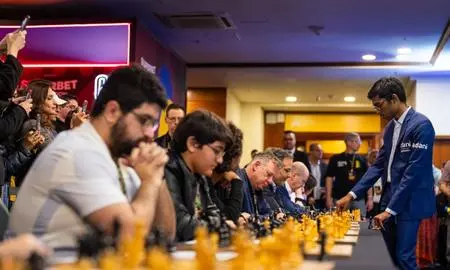 Praggnanandhaa showcases skills at Grand Chess Tour Finals exhibition in Sao Paulo