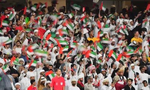 UAE fans rally as national team faces Oman in World Cup qualifiers UAE fans rally as national team faces Oman in World Cup qualifiers