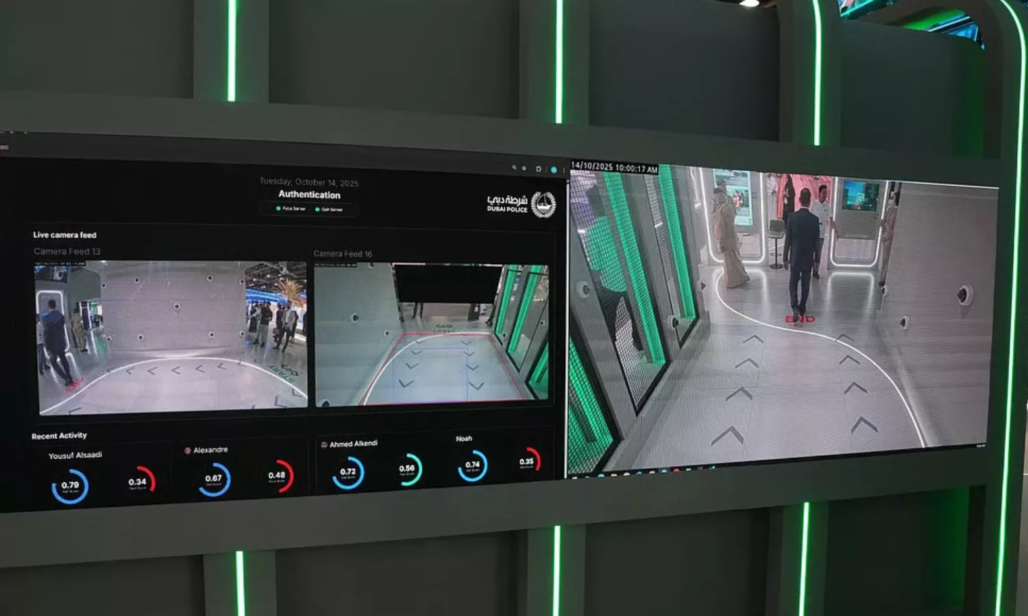 Dubai Polices AI-powered biometric tunnel identifies individuals by walking style