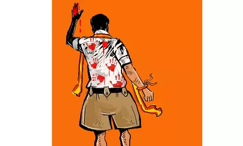 DMK mocks Vijay with poster showing him ‘bathing in blood’ in RSS uniform