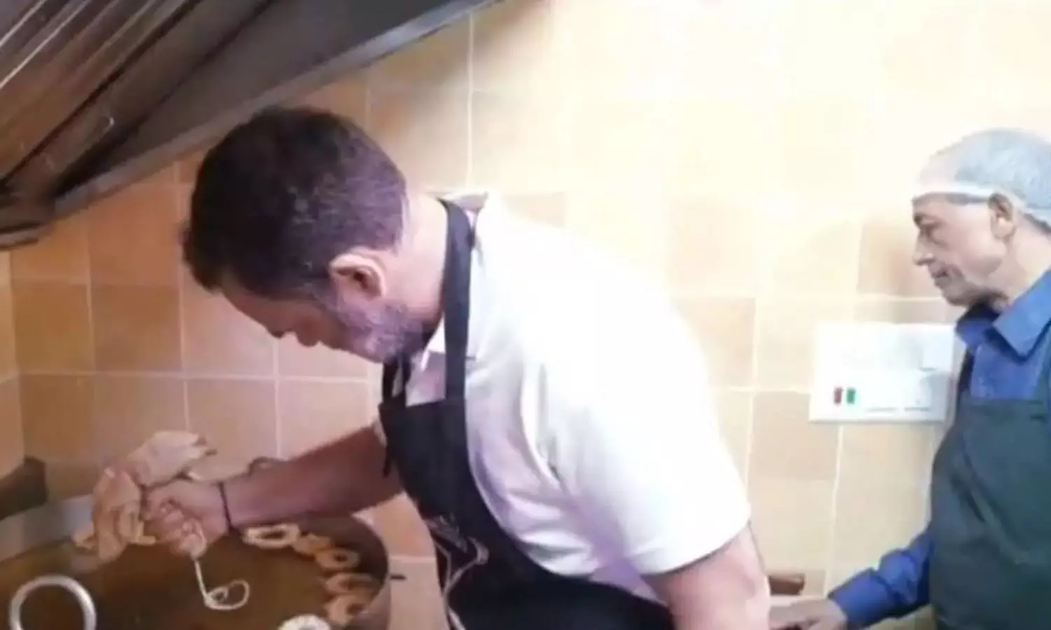 Rahul Gandhi makes Diwali sweets at Old Delhi’s iconic Ghantewala shop