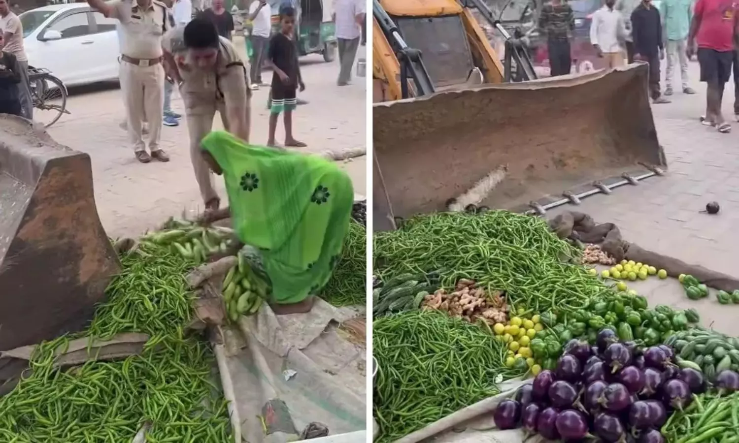 Haryana ACP criticised for using bulldozer to clear street vendors
