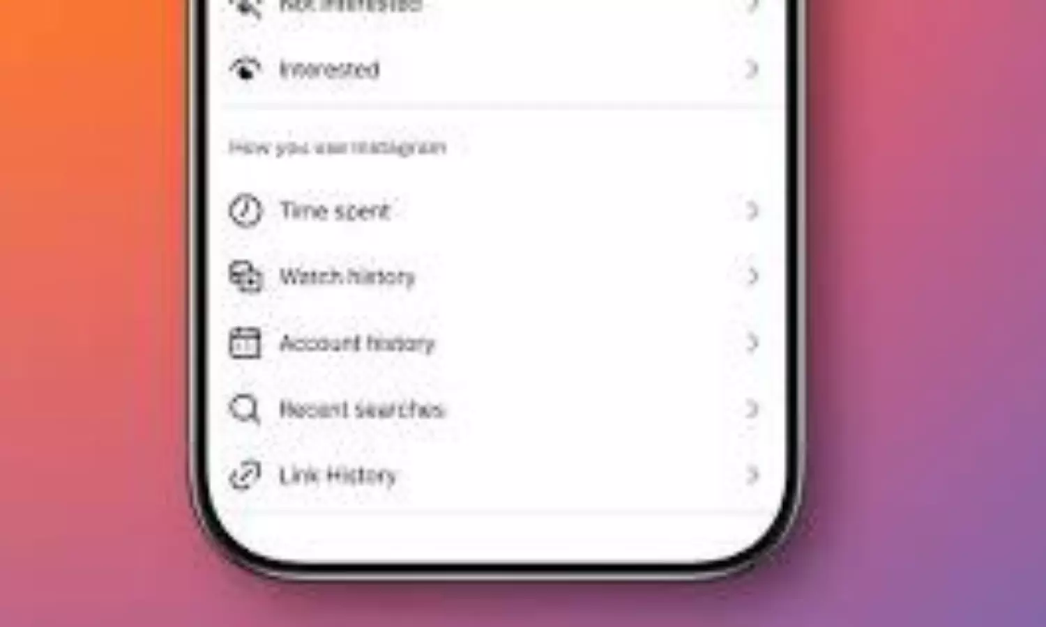 Instagram Watch History