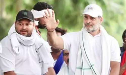 Rahul Gandhi joins Tejashwi Yadav for joint rallies in Bihar Rahul Gandhi joins Tejashwi Yadav for joint rallies in Bihar