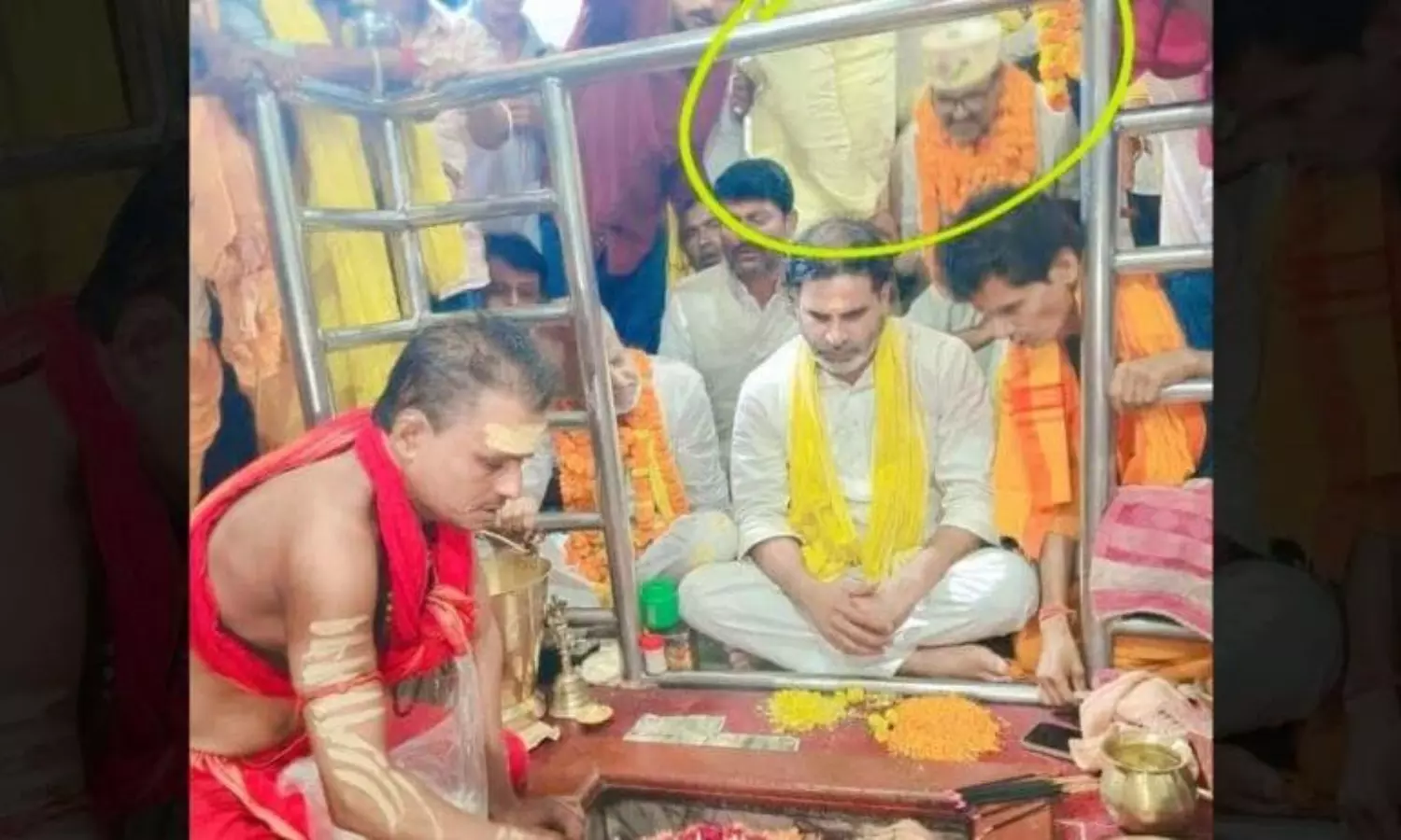 Temple cleaned after visit from Prashant Kishor and Muslim candidate