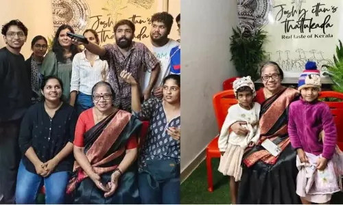 Hyderabad: PK Sreemathy visits Kerala Thattukada threatened by Bajrang Dal Hyderabad: PK Sreemathy visits Kerala Thattukada threatened by Bajrang Dal