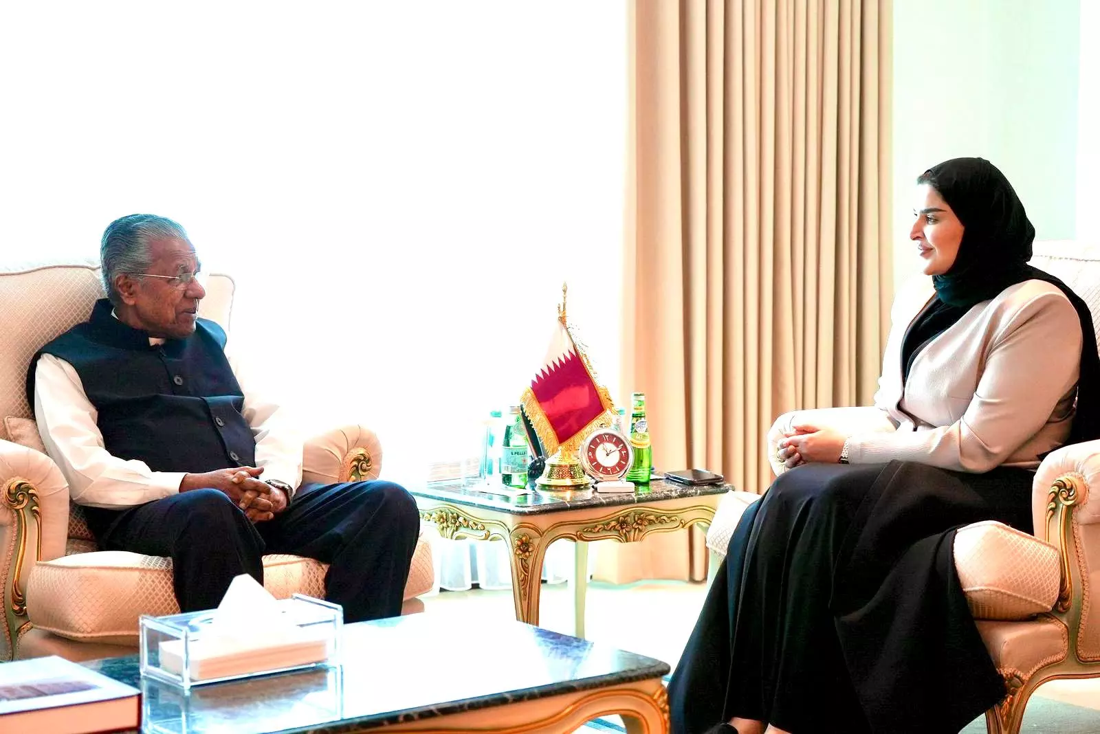 Kerala CM meets Qatari minister to discuss investment, bilateral cooperation