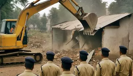 12 more buildings demolished in Ujjains Begum Bagh area 12 more buildings demolished in Ujjains Begum Bagh area