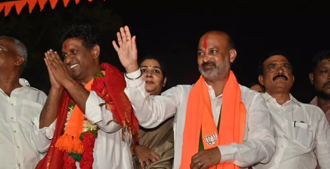 Revanth Reddy, Owaisi plan to turn Telangana into a Muslim state: Union Minister Revanth Reddy, Owaisi plan to turn Telangana into a Muslim state: Union Minister