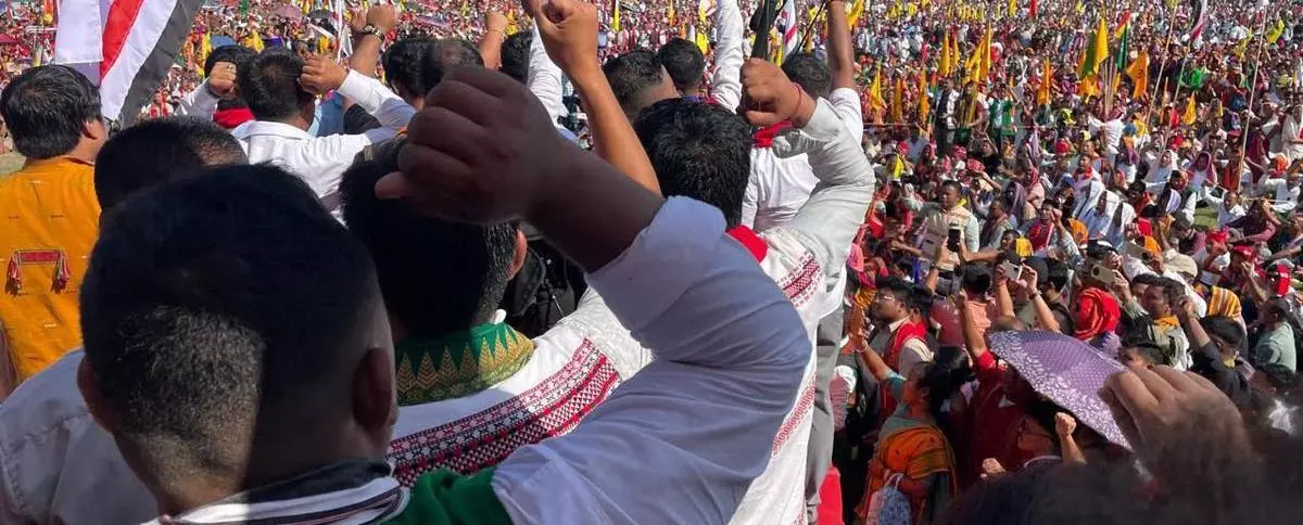 Assam tribal bodies hold rally against inclusion of new communities in ST list