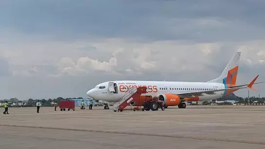 Varanasi-bound Air India Express flight receives bomb threat, lands safely Varanasi-bound Air India Express flight receives bomb threat, lands safely