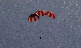 Gaganyaan capsule parachute system test Gaganyaan capsule parachute system test