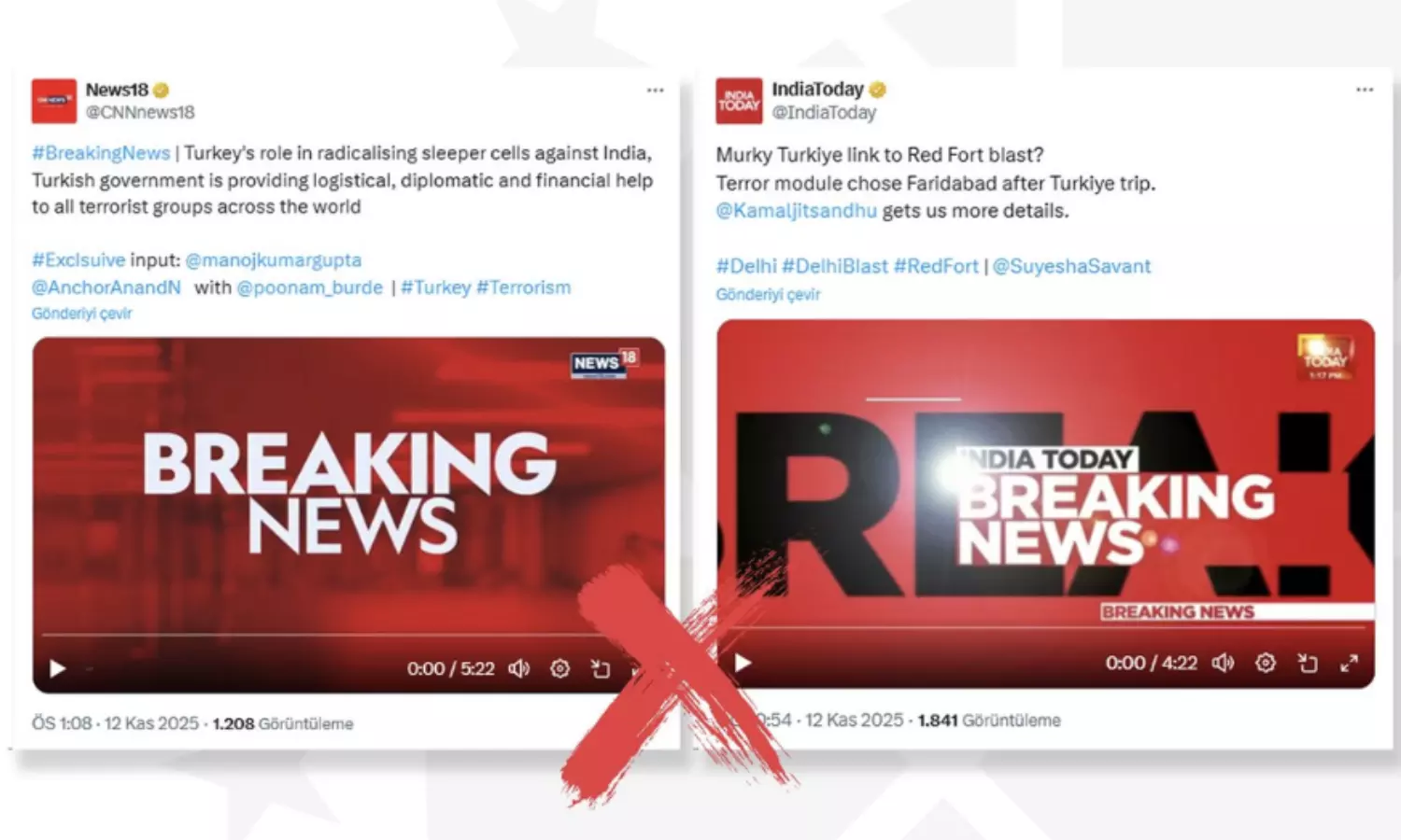 News18, India Today reports linking Turkey to Delhi blast: Turkey calls it a malicious campaign