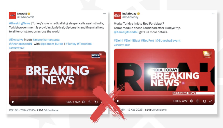 News18, India Today reports linking Turkey to Delhi blast: Turkey calls it a malicious campaign