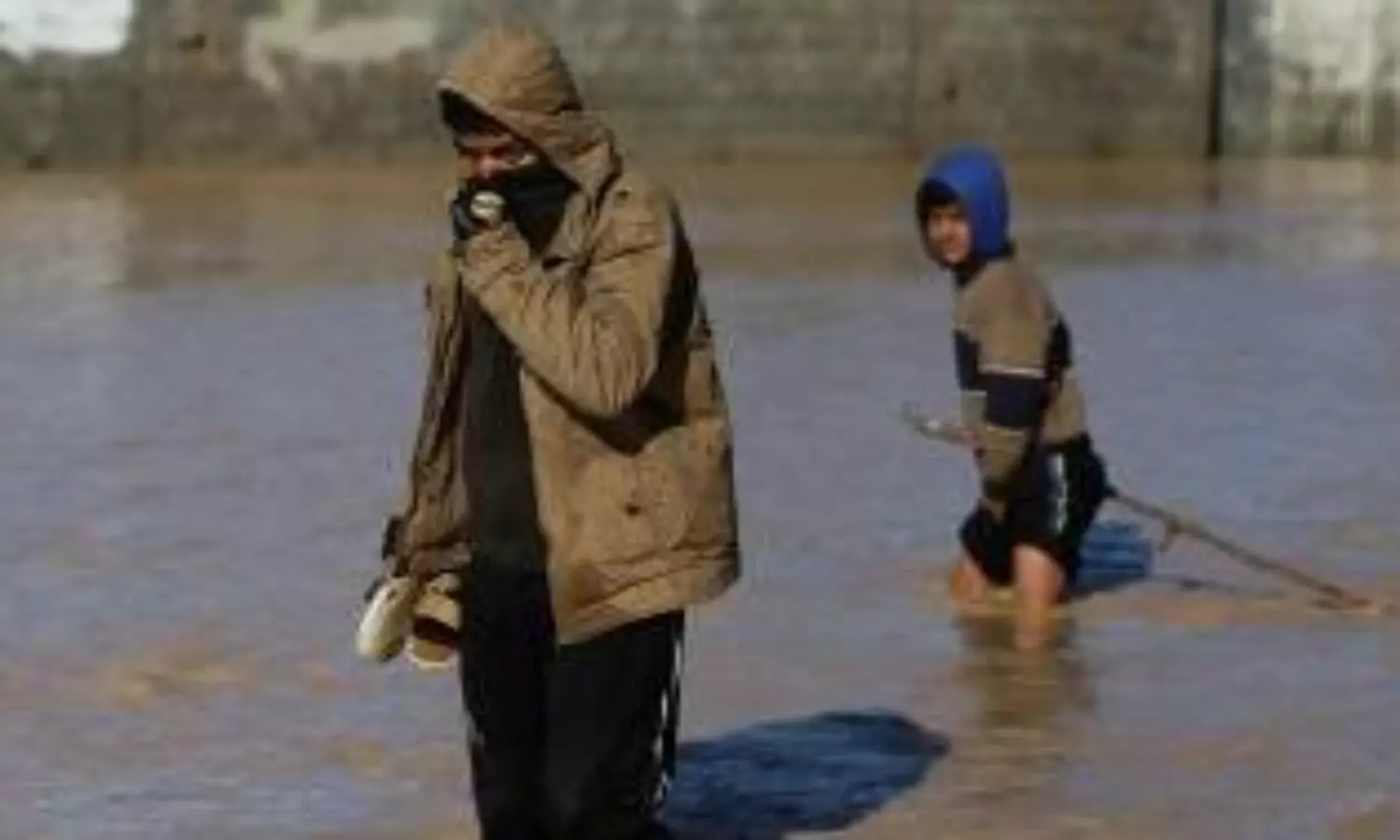 Heavy rains flood displaced families in Gaza