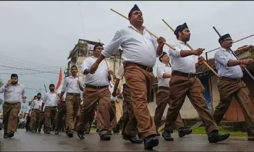 Security tightened as RSS to hold centenary march in Karnatakas Chittapur today Security tightened as RSS to hold centenary march in Karnatakas Chittapur today