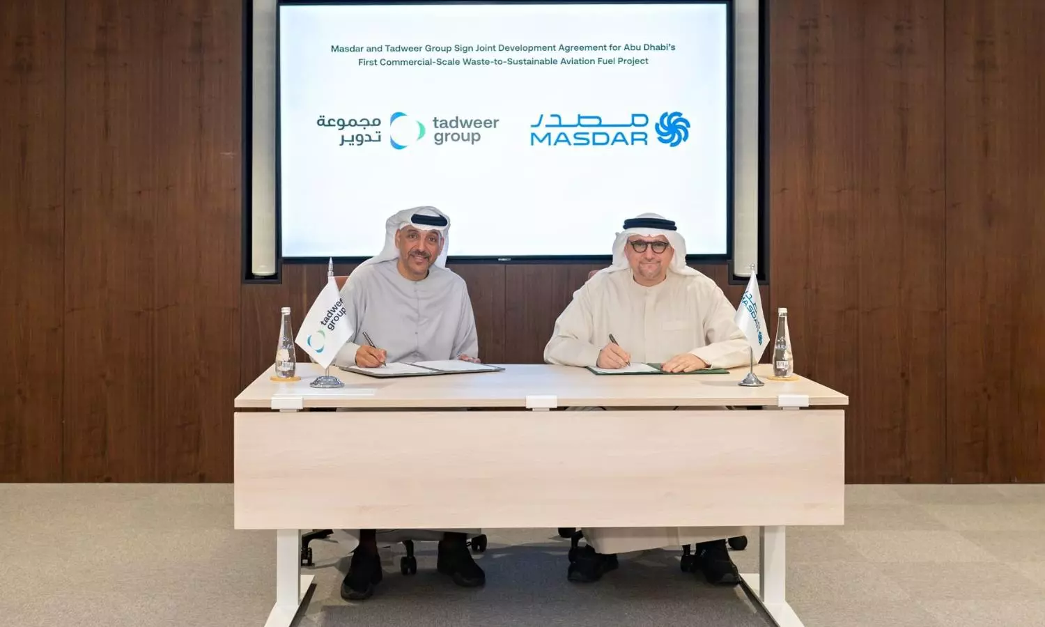 Masdar, Tadweer Group sign deal to build Abu Dhabi’s first waste-to-aviation fuel plant