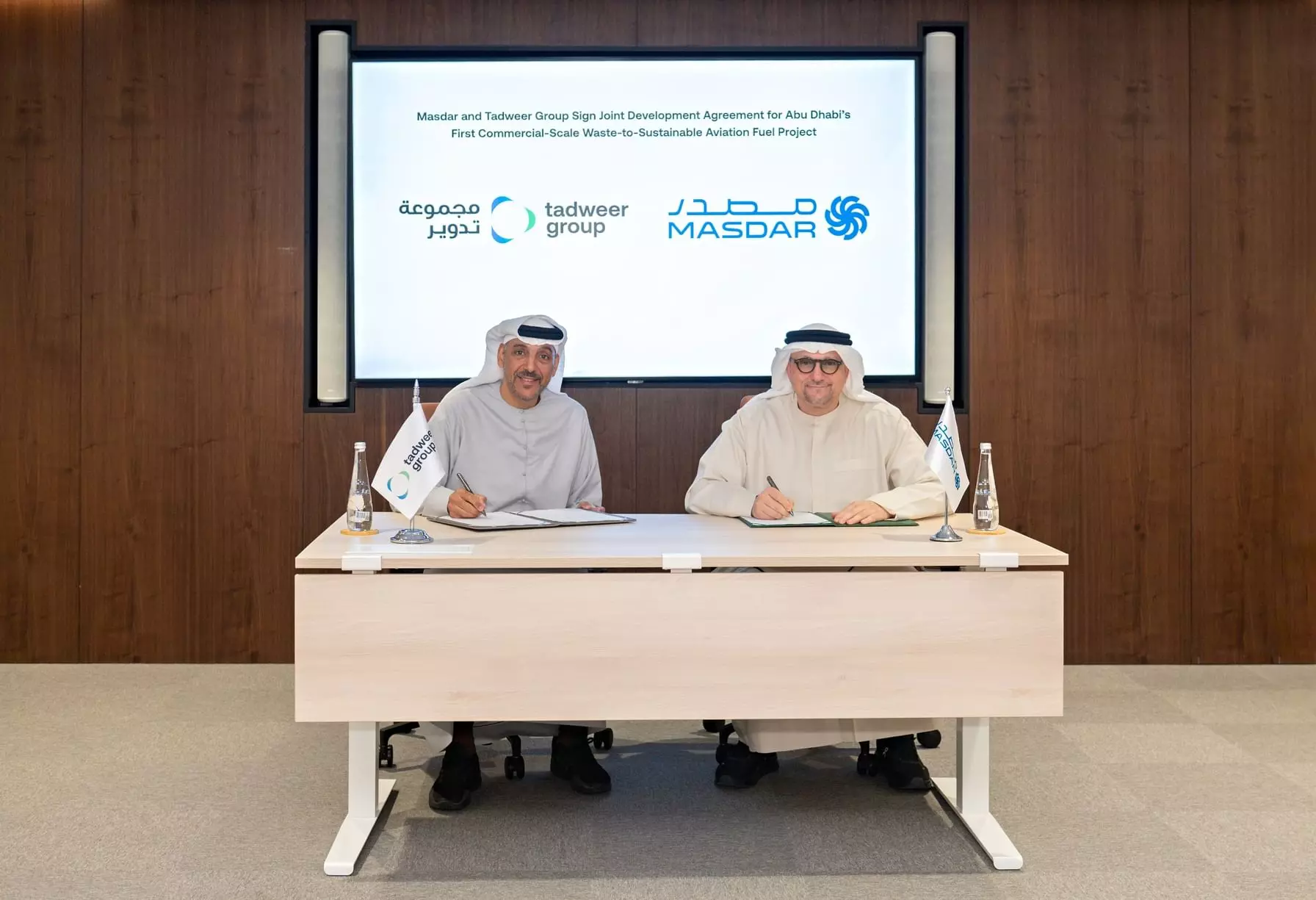 Masdar, Tadweer Group sign deal to build Abu Dhabi’s first waste-to-aviation fuel plant Masdar, Tadweer Group sign deal to build Abu Dhabi’s first waste-to-aviation fuel plant